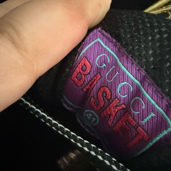 Brand new with box and dustbag Gucci Wmns Basket 'Black Gold Pink size 11 - Picture 12 of 12